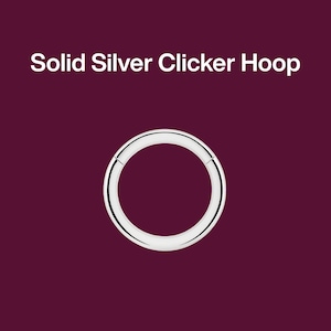 Sterling Silver Clicker Hoop: 18g/16g Cartilage, Nose, Helix Piercing