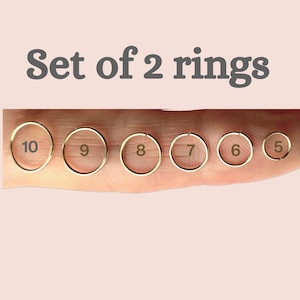 Cartilage Earring  | Nose Ring Pack of Two, Mix Sizes | Rose Gold| Nose Ring | Helix, Rook Tragus  | 24/22/20/18g gauge | Gift