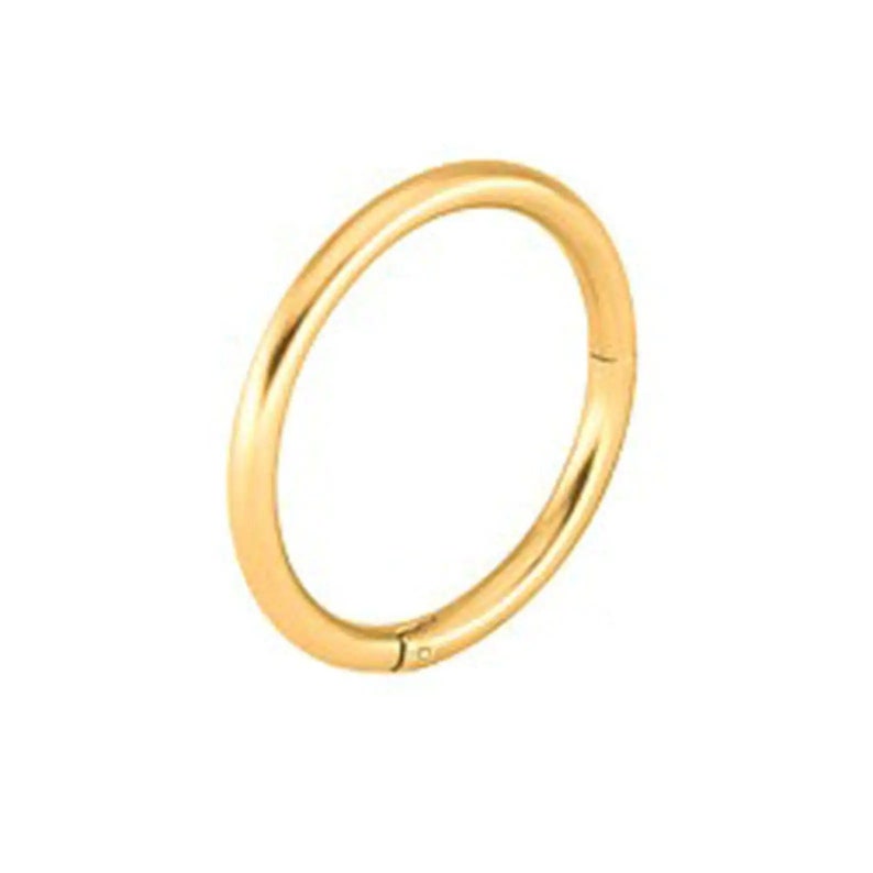 GOLD Clicker Hoop, 5,6,7,8,9,10mm 20g,18g,16g,14g Gold, Titanium, Hinged Segment Rings, Tragus,Nose,Cartilage,Septum image 7