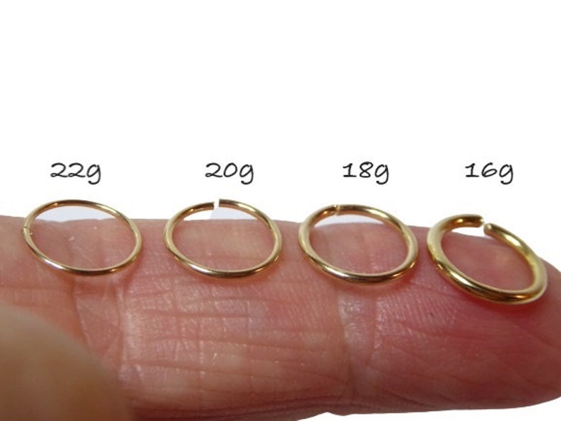 GOLD Clicker Hoop, 5,6,7,8,9,10mm 20g,18g,16g,14g Gold, Titanium, Hinged Segment Rings, Tragus,Nose,Cartilage,Septum image 3