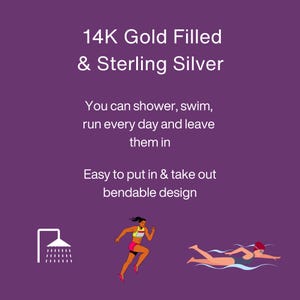 Gold Clicker Hoop Nose Ring, Septum or Cartilage Hoop, Gold Plated Titanium, Nickel Free & Swim Safe. 018 image 8