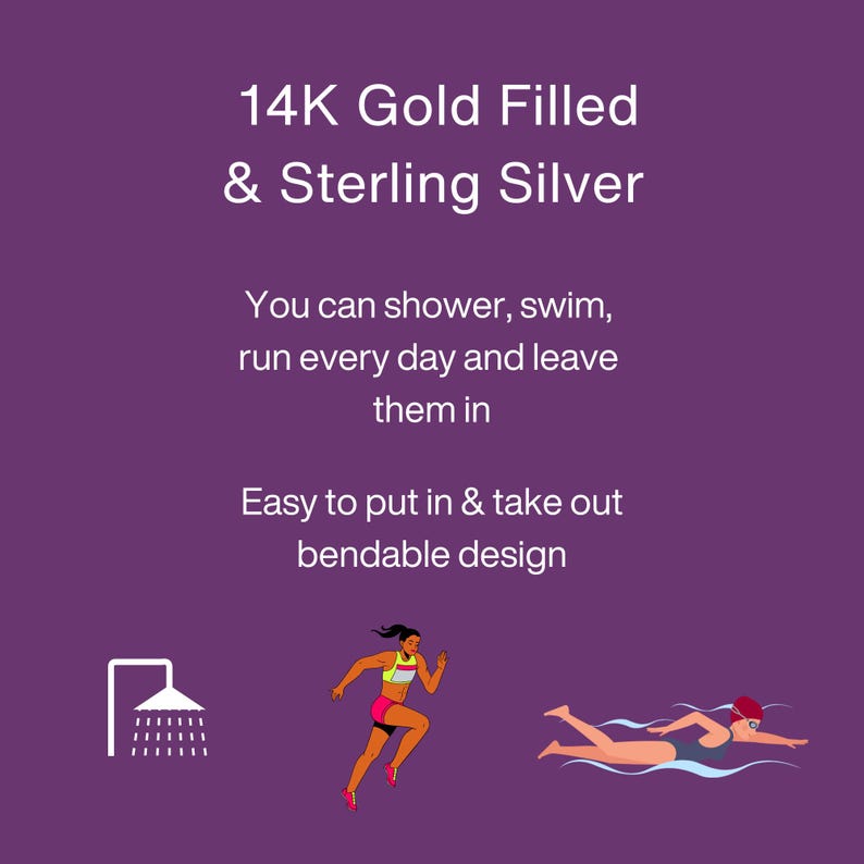 Gold Clicker Hoop Nose Ring, Septum or Cartilage Hoop, Gold Plated Titanium, Nickel Free & Swim Safe. 018 image 8