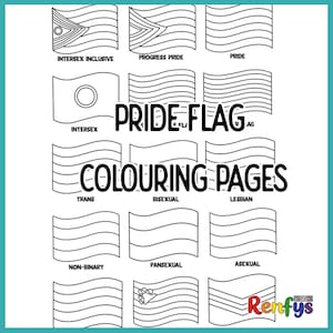 Pride Flag Colouring Pages - Digital Download