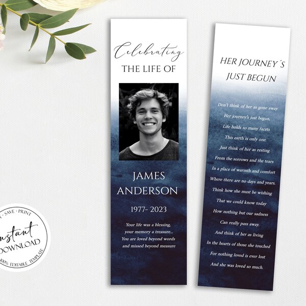 Laminated Obituary Etsy