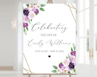Celebration Of Life Welcome Sign, Funeral Welcome Sign In Loving Memory Welcome Sign Obituary Memorial Sign Editable Funeral Welcome Sign P1