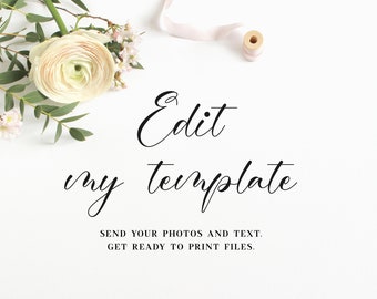 Customization Add On | Edit My Template For Me | 1-2 Business Days l We Personalize + You Print | Editable Printable Template | Jettemplate