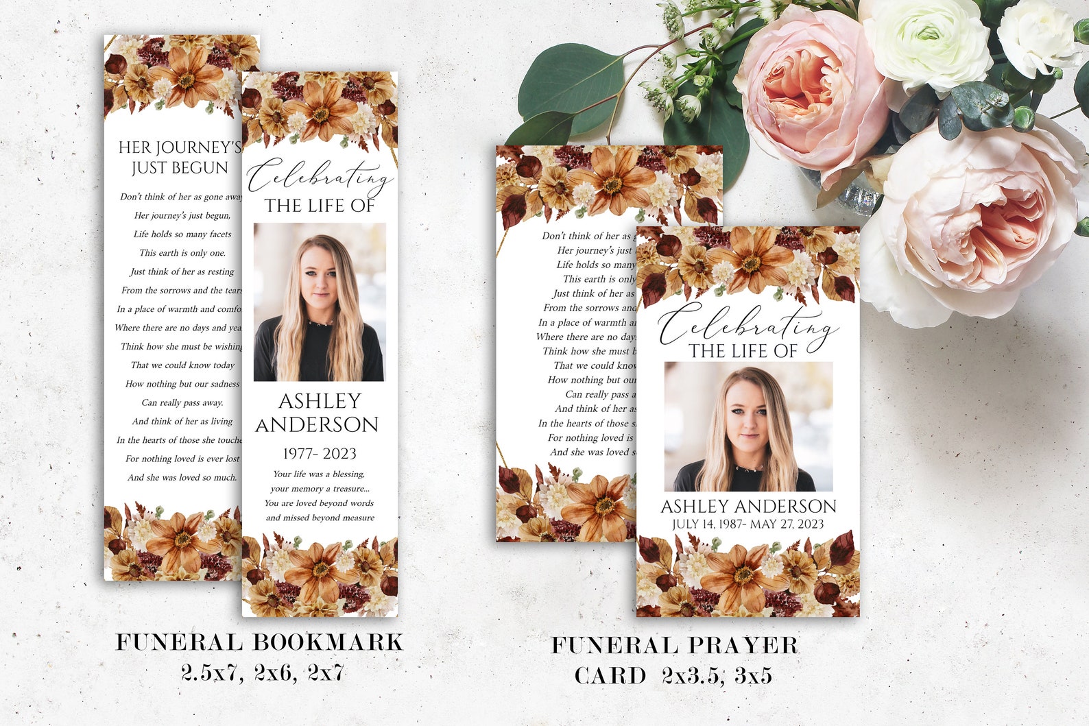 Editable Fall Funeral Bundle, Autumn Memorial Package, Celebration of ...
