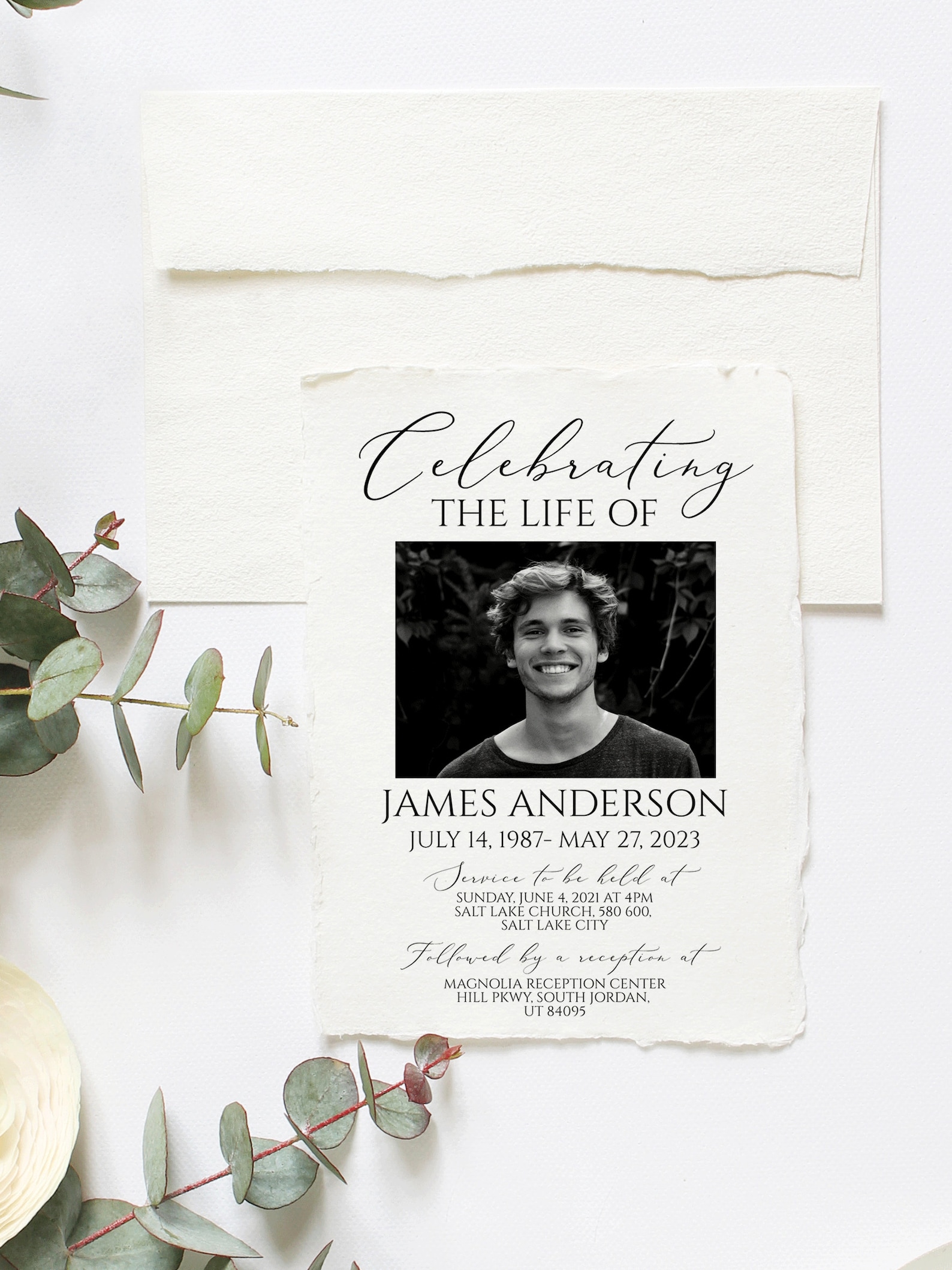 Celebration of Life Invitation Funeral Invitations Funeral Etsy