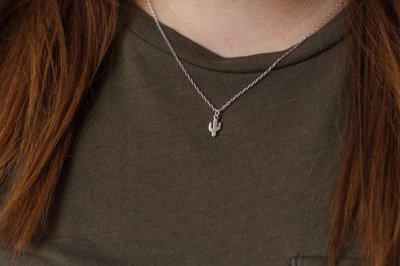 Cactus necklace Tiny Cactus Pendant