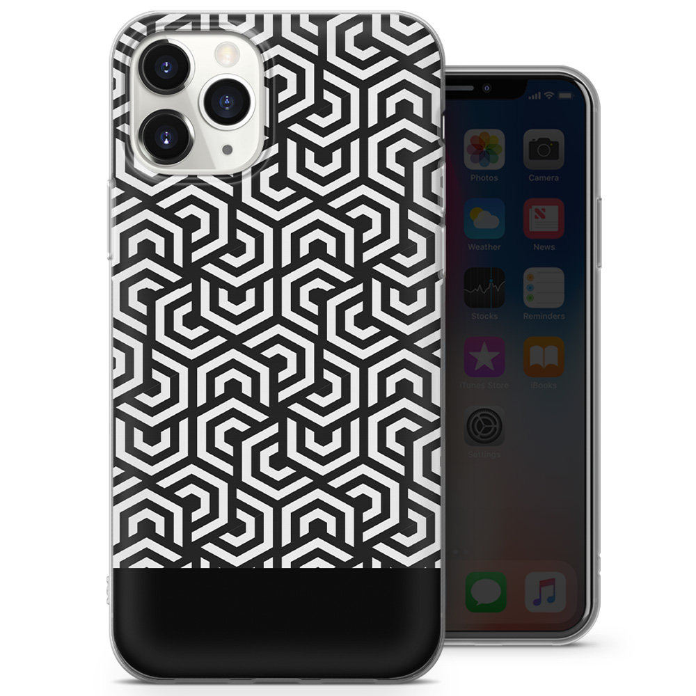 Black and White Phone Case Geometric Cover Fit for Iphone Etsy UK