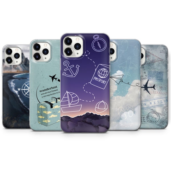 Travel Phone Case Wanderlust Cover suitable for iPhone 13 Pro, 12, 11, XR, XS,8+,7 & Samsung S21,S22,A50,A51,Huawei P20,P30 Lite / D45