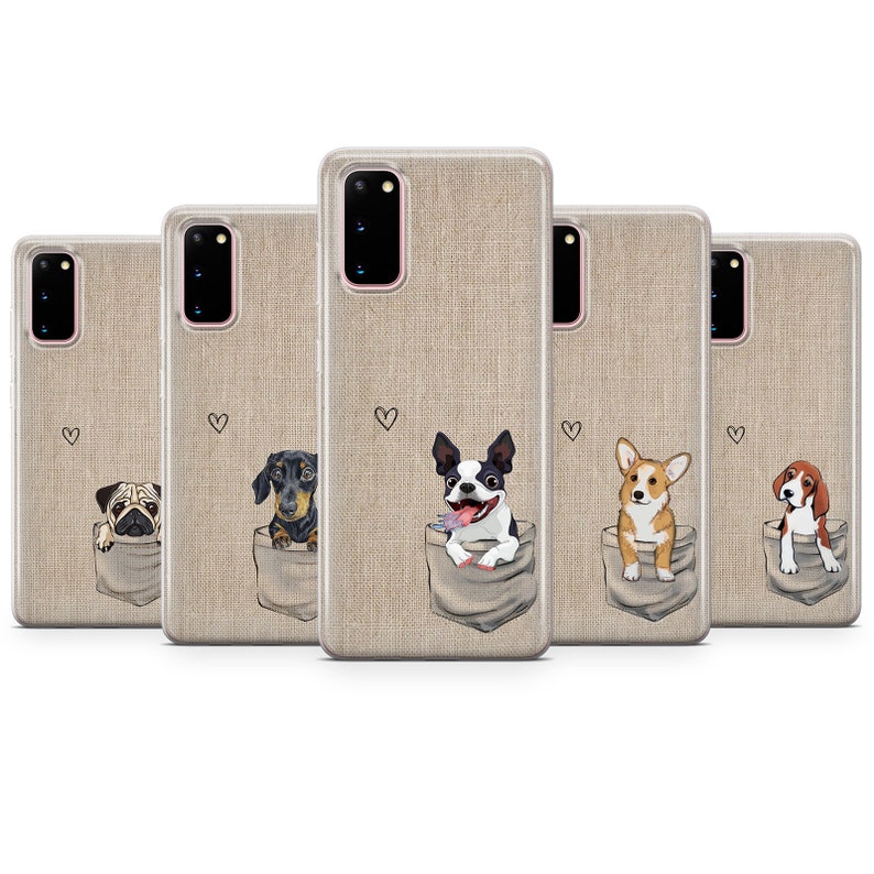 Funda para teléfono para perros Linda funda adecuada para iPhone iPhone 13 Pro, 12, 11, XR, XS, 8 , 7 y Samsung S21, S22, A50, A51, Huawei P20, P30 Lite / D13 imagen 7