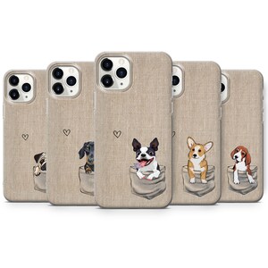 Funda para teléfono para perros Linda funda adecuada para iPhone iPhone 13 Pro, 12, 11, XR, XS, 8 , 7 y Samsung S21, S22, A50, A51, Huawei P20, P30 Lite / D13 imagen 1