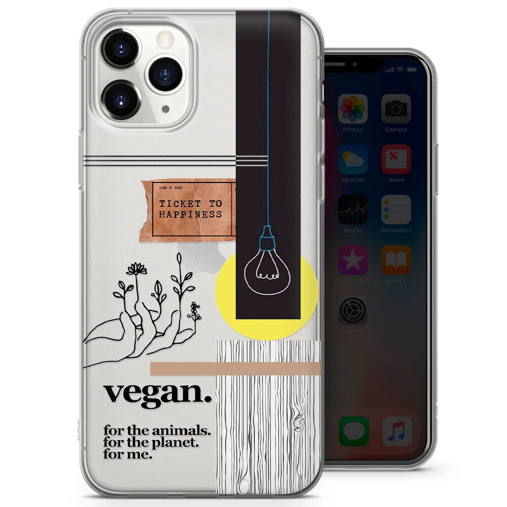 Vegan Phone Case Transparent Cover suitable for iPhone 12 Pro Etsy