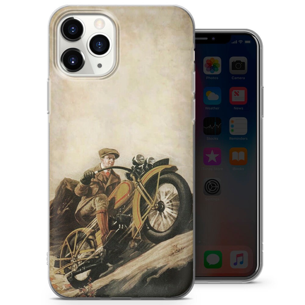Vintage Motorcycle Phone Case Biker Cover Suitable for Iphone Etsy
