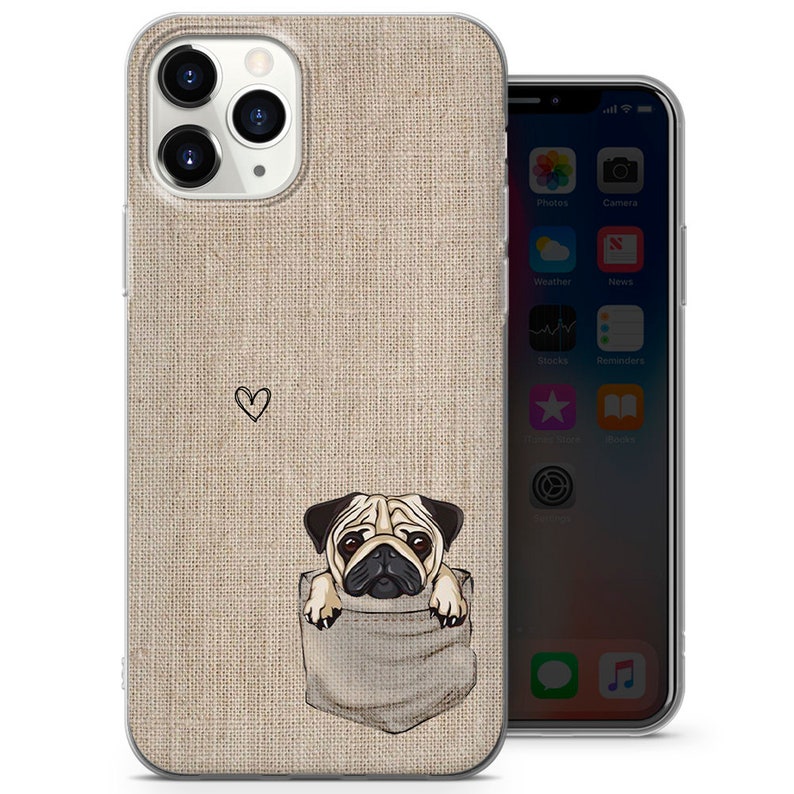 Funda para teléfono para perros Linda funda adecuada para iPhone iPhone 13 Pro, 12, 11, XR, XS, 8 , 7 y Samsung S21, S22, A50, A51, Huawei P20, P30 Lite / D13 imagen 2