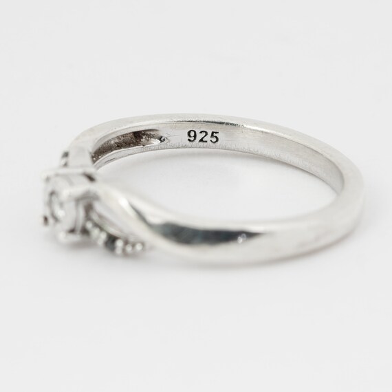 Sterling Silver Diamond Ring, Solitaire Diamonds,… - image 8