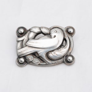 Georg Jensen Dove Silver Brooch Pin 111 Sterling Denmark