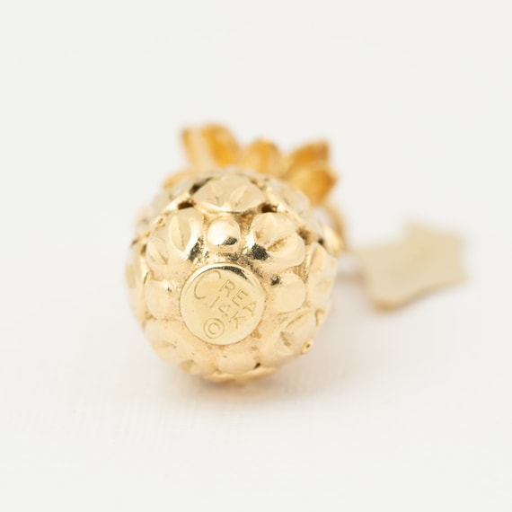 Hawaii Pineapple pendant, 14k yellow gold, Charm … - image 4