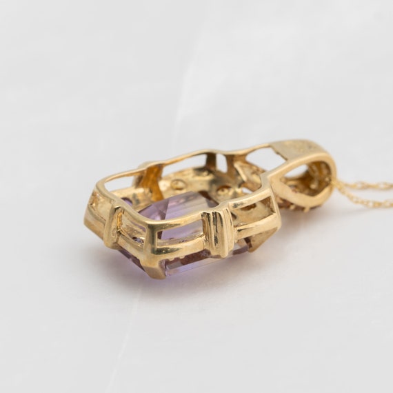Ametrine gemstone, 10k yellow gold pendant, citri… - image 8