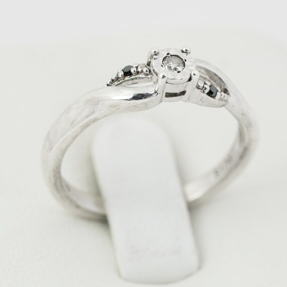 Sterling Silver Diamond Ring, Solitaire Diamonds,… - image 9