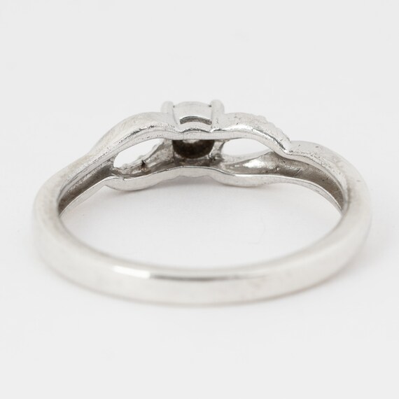 Sterling Silver Diamond Ring, Solitaire Diamonds,… - image 3