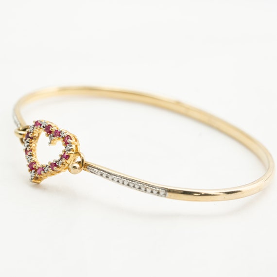 Ruby Heart Bracelet, 925 Sterling Silver Bracelet… - image 8