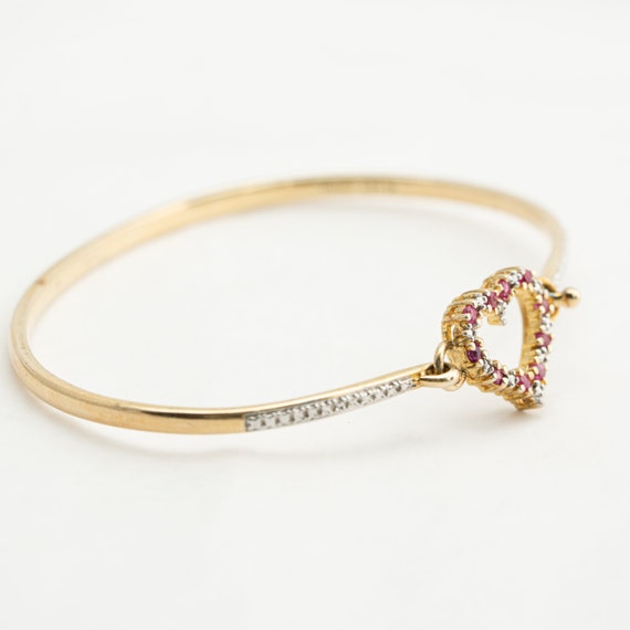 Ruby Heart Bracelet, 925 Sterling Silver Bracelet… - image 7