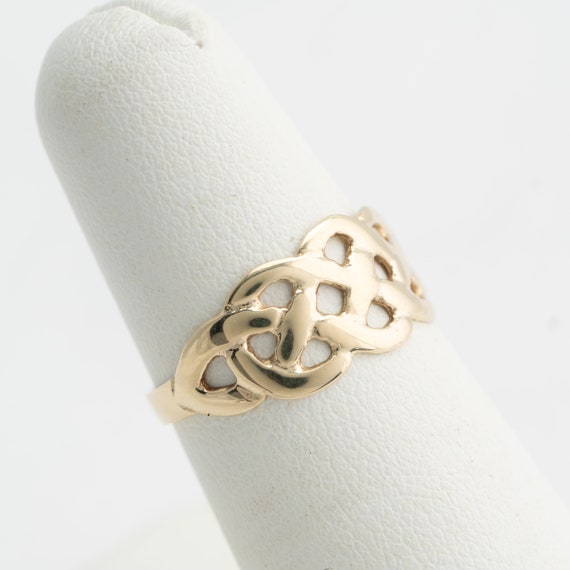 Celtic Knott gold ring band, 9k yellow gold, 375,… - image 10