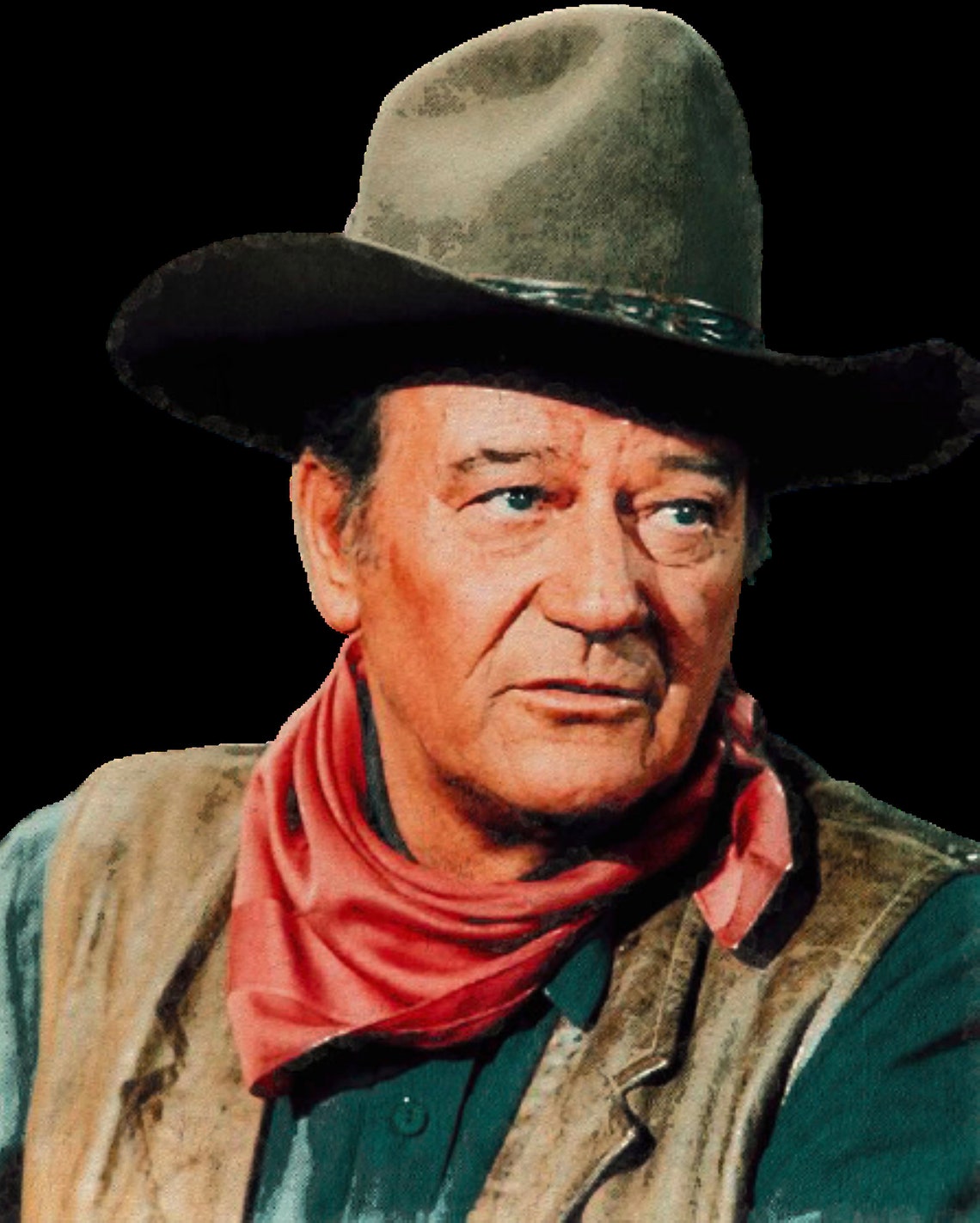 3 files John Wayne with Transparent Color and White | Etsy