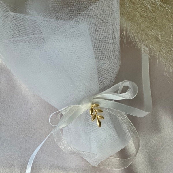 Boumbounieres Koufeta Wedding Baptism Christening Party Almond Candy Double Ribbon Customized Any Ribbon