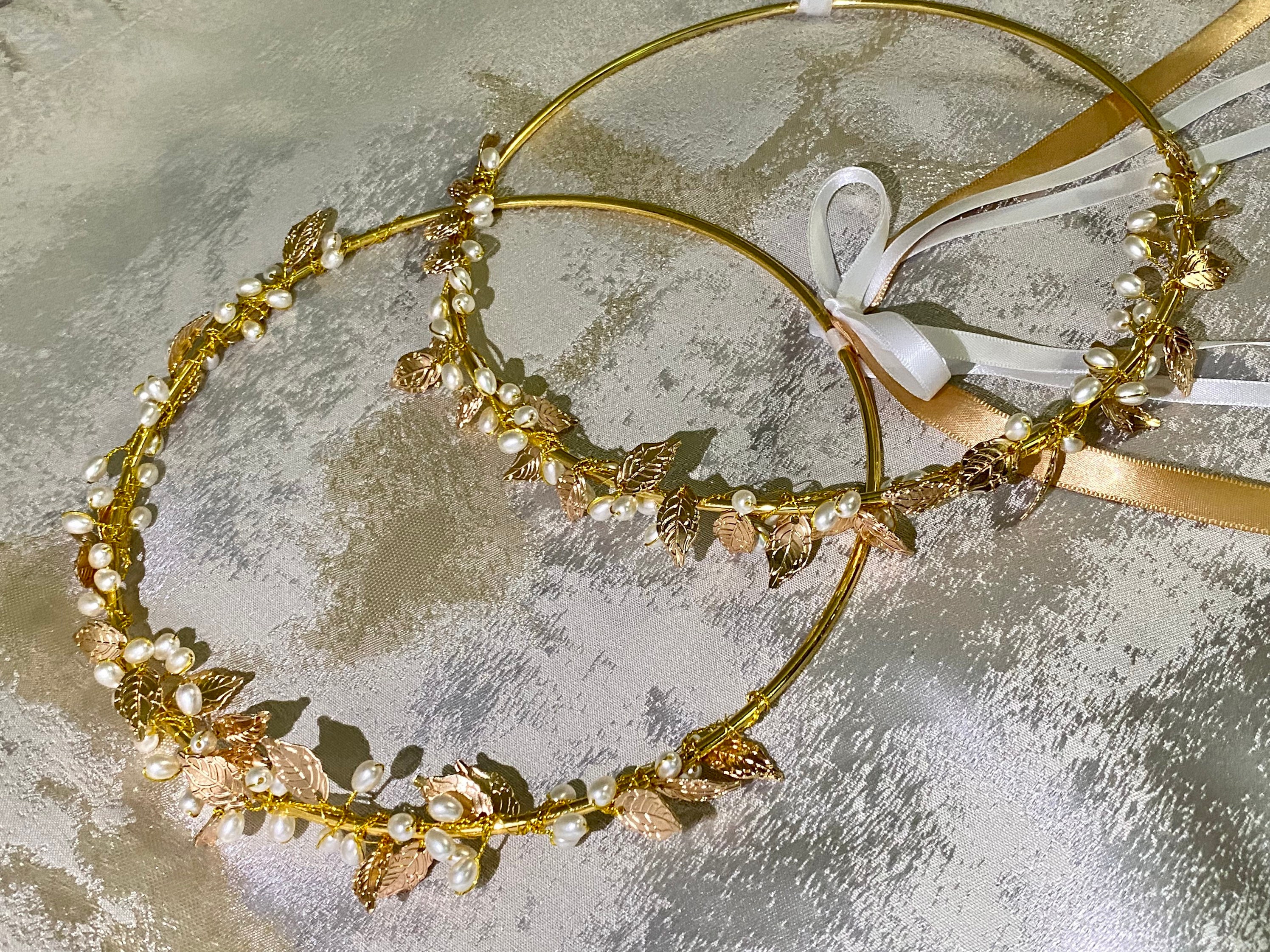 Gold Stefana Crown: Orthodox Wedding Tiara With Pearl Olive Leaf - Etsy Gold Stefana Crown: Orthodox Wedding Tiara With Pearl Olive Leaf - Etsy