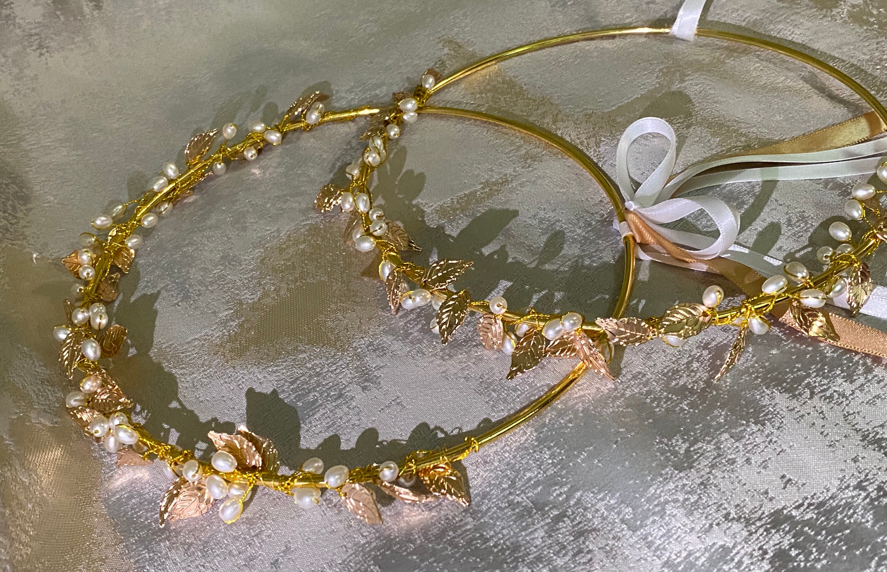 Gold Stefana Crown: Orthodox Wedding Tiara With Pearl Olive Leaf - Etsy Gold Stefana Crown: Orthodox Wedding Tiara With Pearl Olive Leaf - Etsy