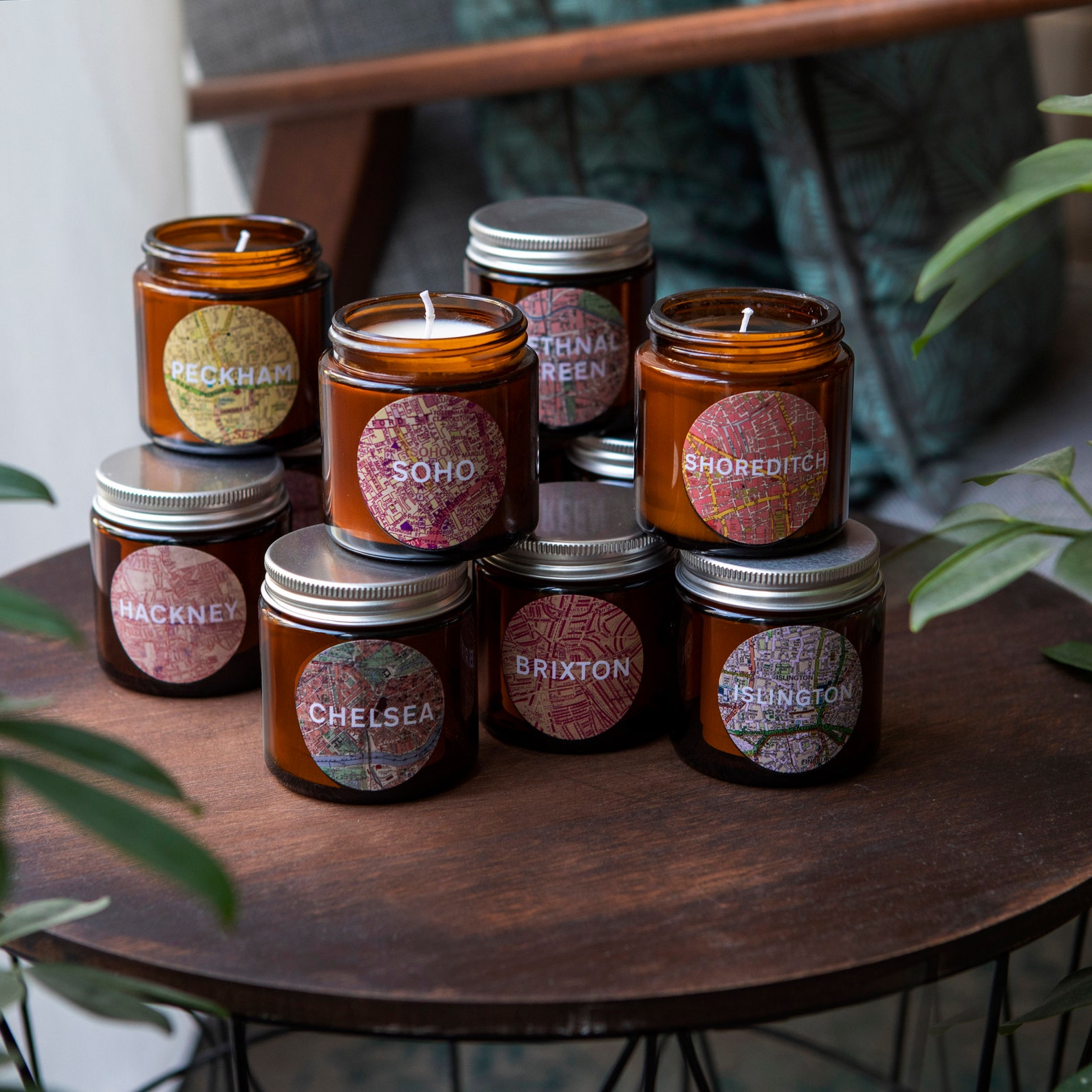 London place name candles. London boroughs candle jar Etsy