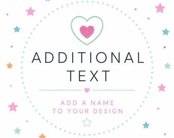 Additional Text | Personalised Embroidery | Add Custom Text to Perfectly Piper Items | Child's Name | Celebrating Special Moments