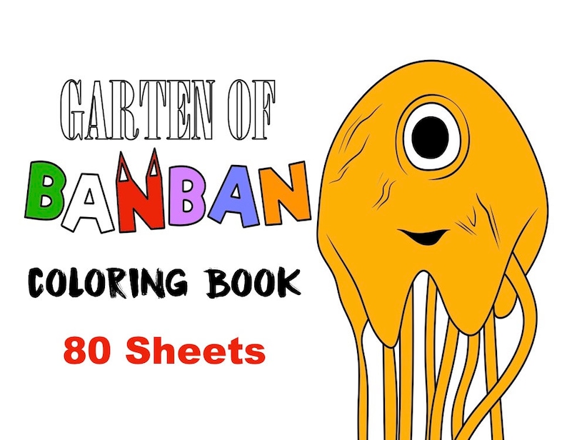 Garten of Banban, 80 Malblätter. The Banban And Friends Gang, DIY / Drucken Sie Ihre eigenen Malvorlagen Malseiten Buch Aufkleber Bild 1