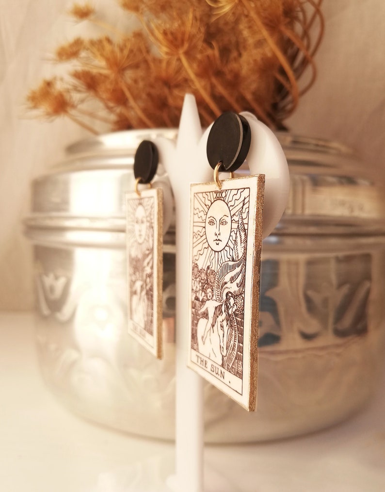 Tarot Card Earrings Fortune Teller Handmade Jewelry Witchy Etsy