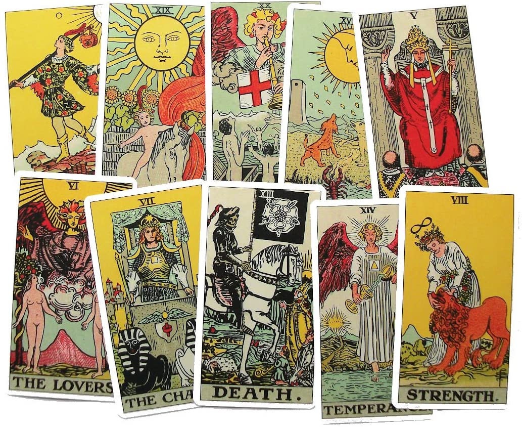 Tarot cards deck RWS Tarot Deck 78 antique cards and guide | Etsy