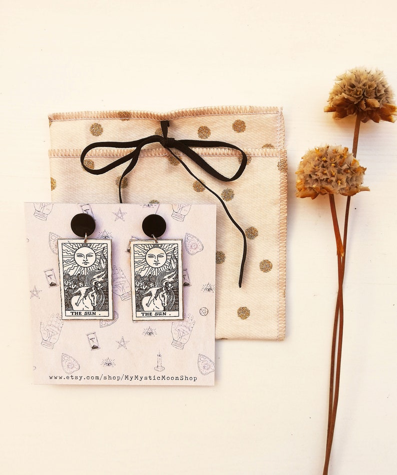 Tarot Card Earrings Fortune Teller Handmade Jewelry Witchy Etsy