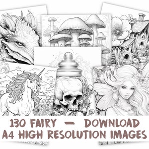 Fairy Tale Coloring Book, Adult Coloring Pages - 130 Coloring Sheets ...