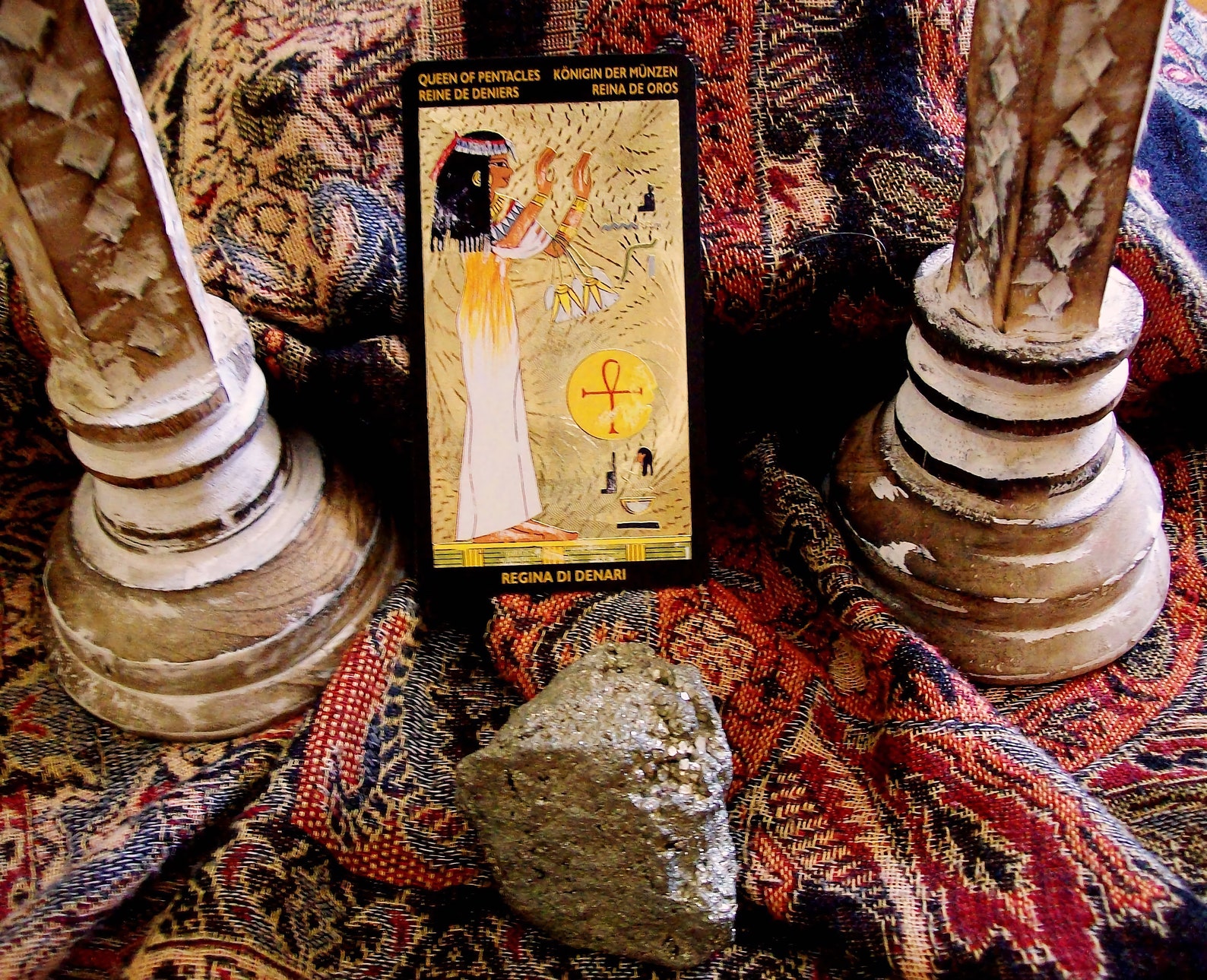 Tarot deck Egyptian tarot cards deck Nefertiti GOLD Etsy