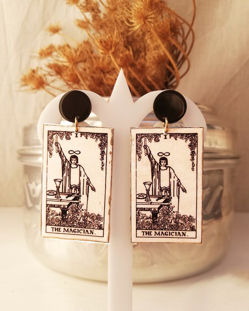 Tarot Card Earrings Fortune Teller Handmade Jewelry Witchy Etsy