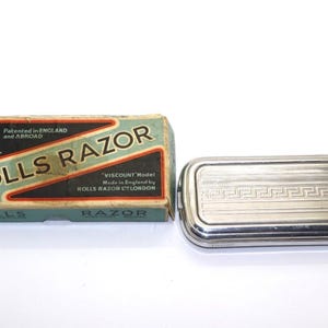 Vintage Rolls Razor Viscount Model Shaving Set with Original Box and Case, 1930s–1950s England