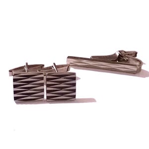 Vintage Men&#39;s Cufflinks and Tie Clip.