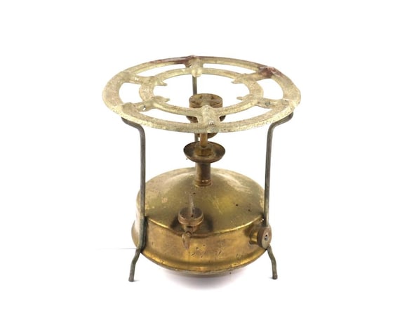 Ancien réchaud camping portatif RADIUS N°42 en Laiton Vintage - Collection