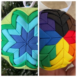 Polyamory LGBTQ (opposite side Philadelphia Pride) Fabric Ornament