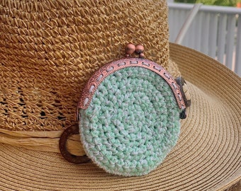 Crochet coin purse! teal