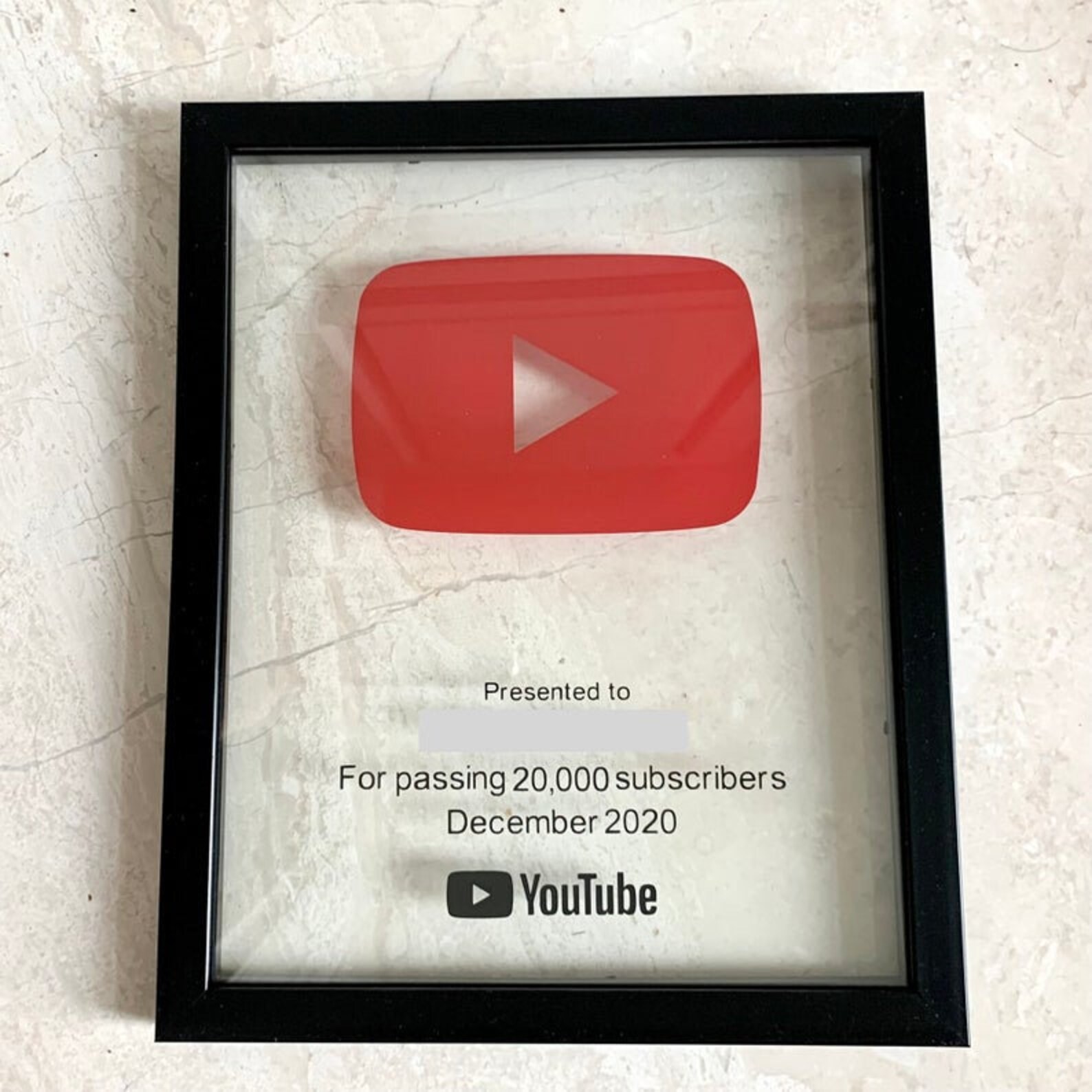 Custom Social Media Milestone Awards Instagram Youtube Etsy