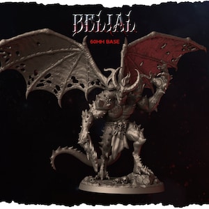 Belial, prince, tabletop legends, blood daemon, war, wings fantasy, demon image 2