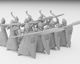 Sea guard x12,  ilhadiel, high elf, highborn elves, archers, spearmen, 9th age